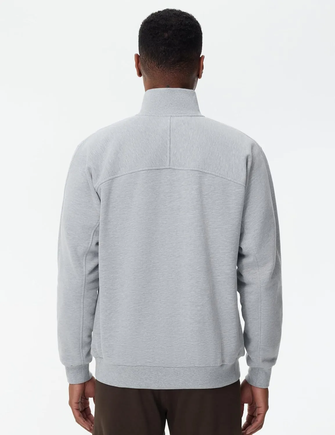 THE GYM PEOPLE Men's Half Zip Fleece Pullover Sweatshirts Midweight Mock Neck Workout Sweat Tops