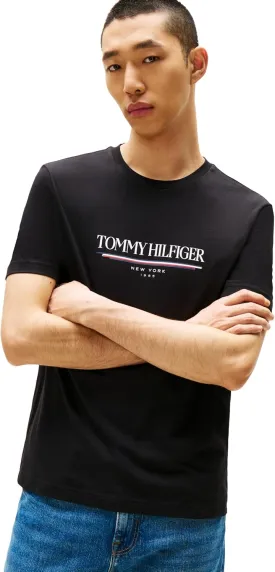 Tommy Hilfiger Men's Short Sleeve Cotton Graphic T-Shirts with Printed Logo