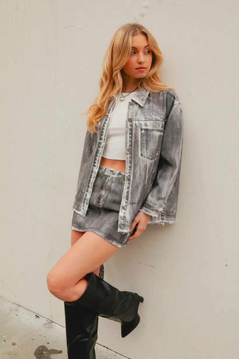 Vintage Washed Oversized Jacket