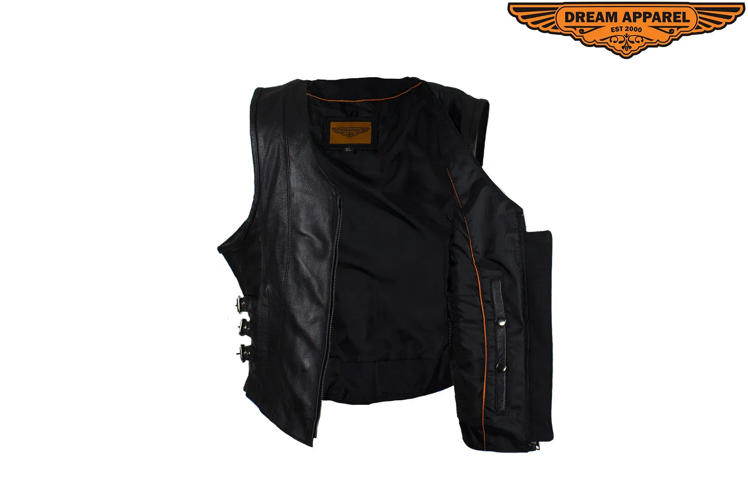 Women Leather Tactical Vest