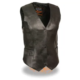 Women’s Black Classic Snap Front Vest