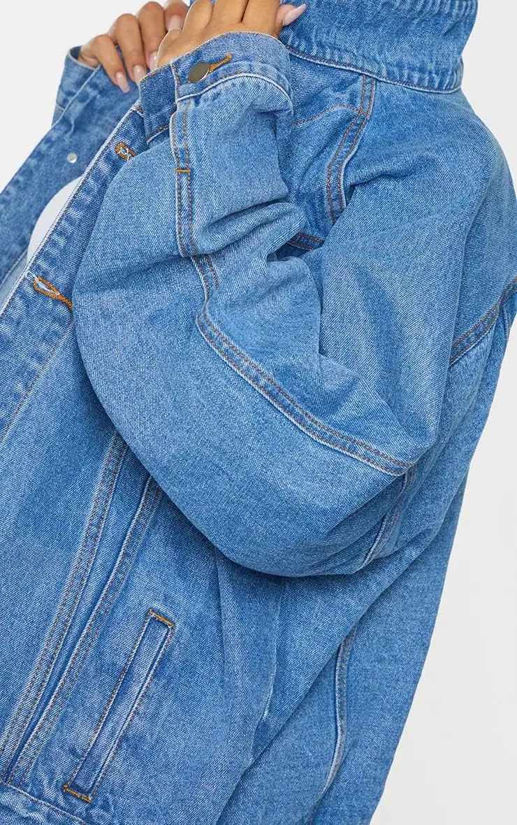 Women's Plus Size Jean Jacket Trucker Denim Jacket