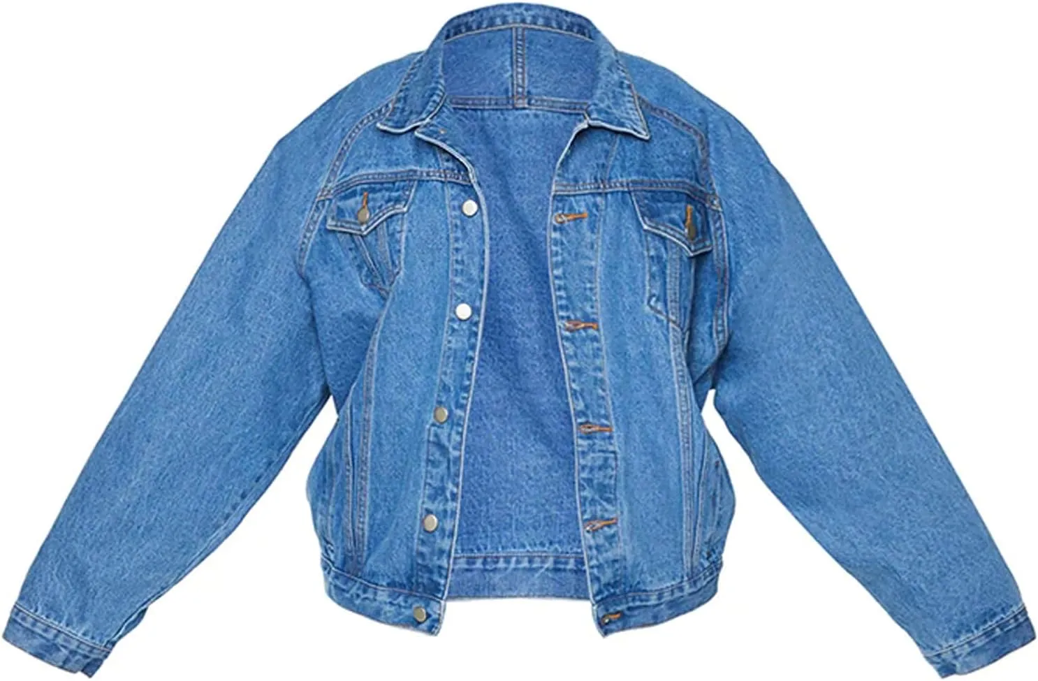 Women's Plus Size Jean Jacket Trucker Denim Jacket