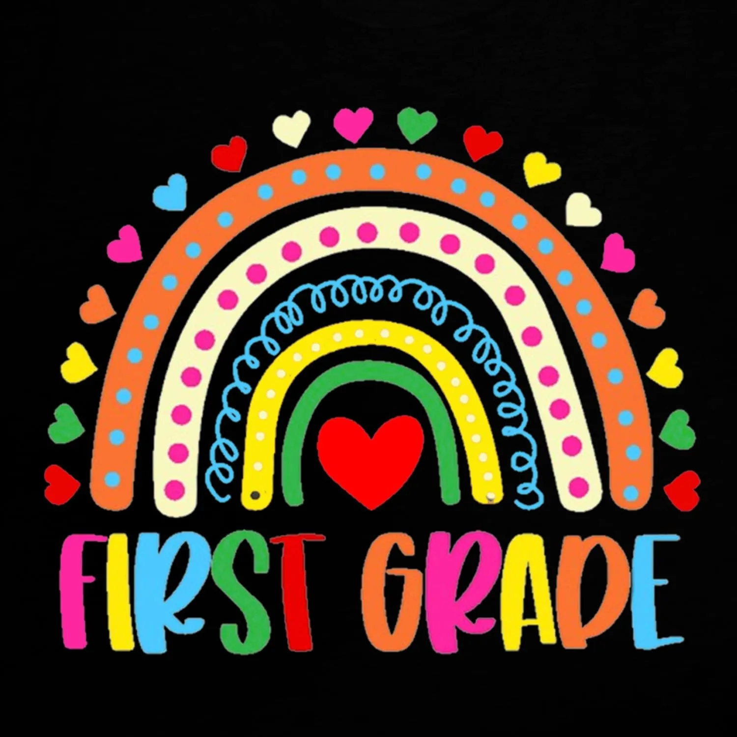 Womens Teacher Life Shirts First Grade Teacher Team T-Shirt 1st Grade Teacher Rainbow Tee Top